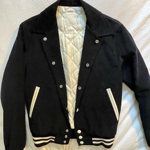 NWT Sandro Corduroy Blouson Bomber Athletic Jacket Coat